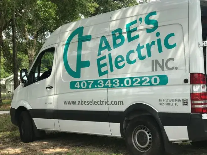 ABE'S Electric truck parked outside a Central Florida residential property